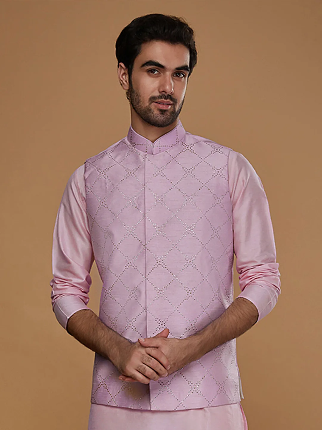 Men Lavender Only Nehru Jacket