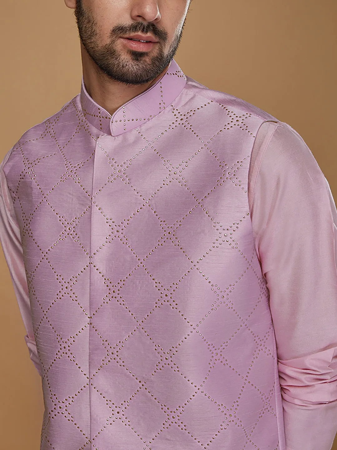 Men Lavender Only Nehru Jacket