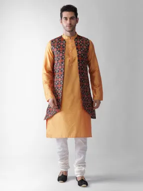 Men's Multi Kurta Jacket Churidar Set