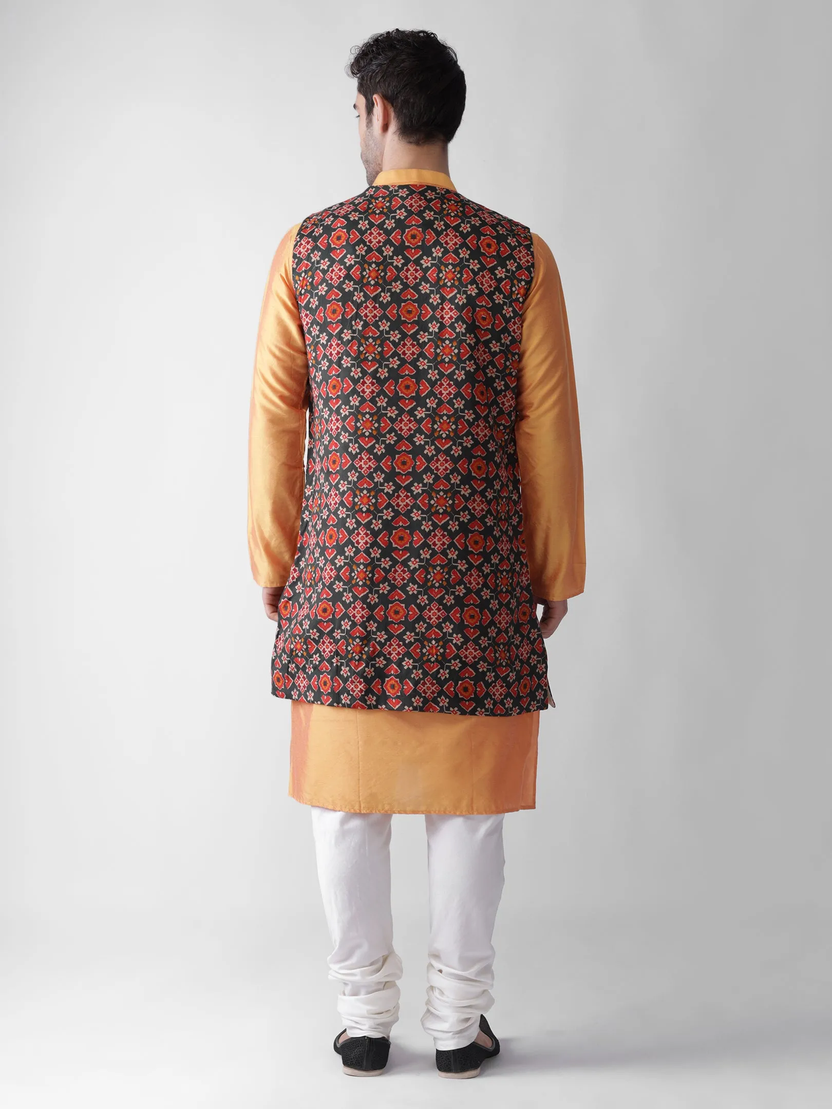 Men's Multi Kurta Jacket Churidar Set