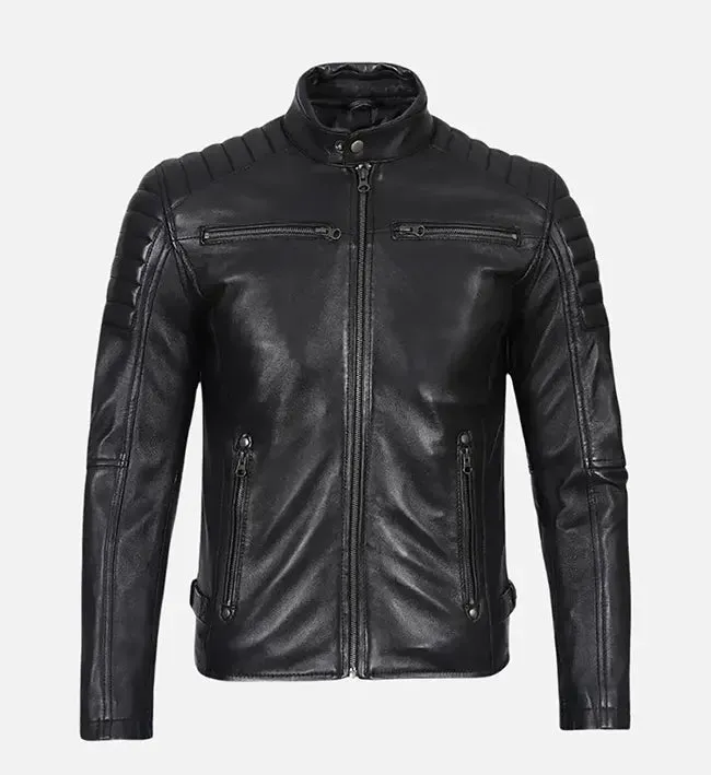 Men’s Sprint Black Leather Jacket