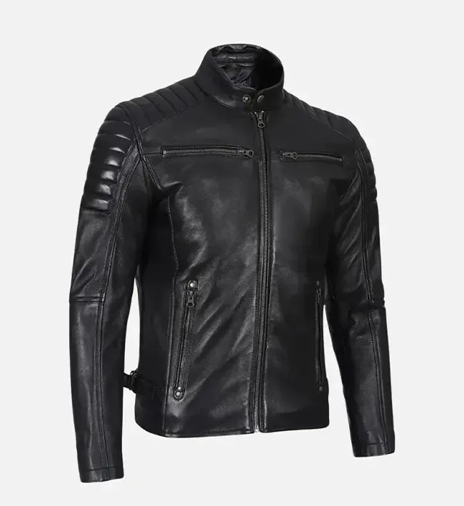 Men’s Sprint Black Leather Jacket