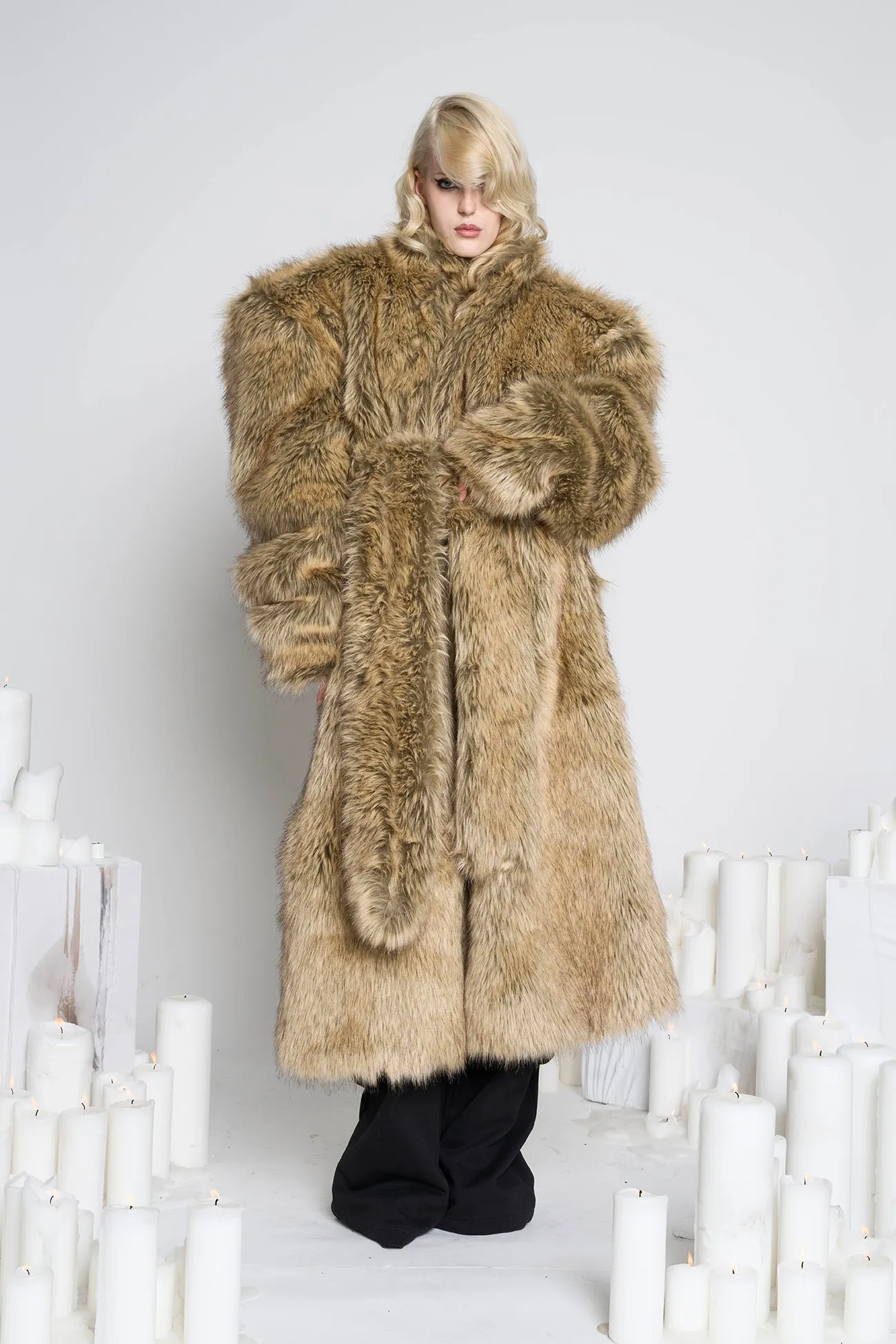 Midnight Faux Fur Coat