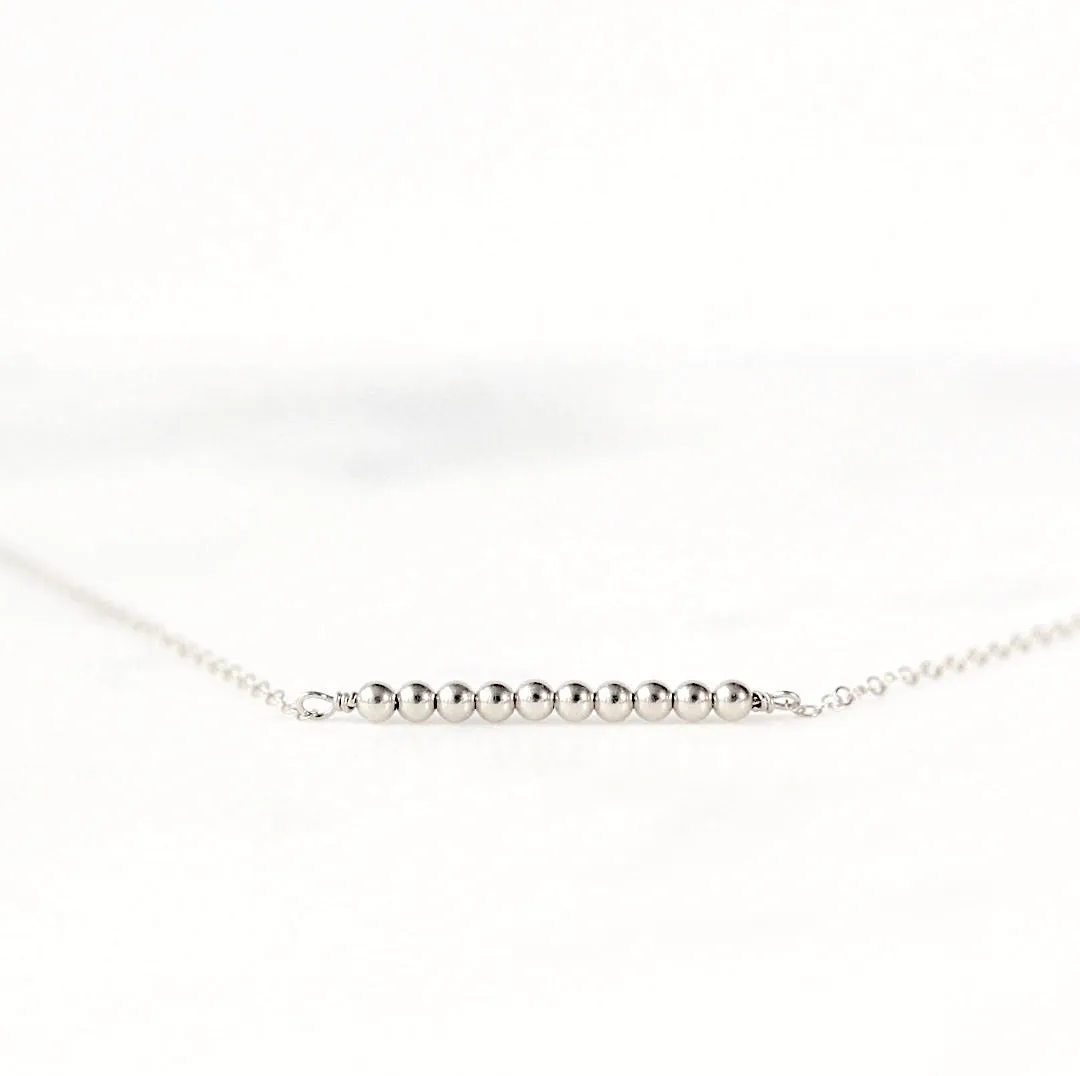 Minimalist Beads Bar Necklace