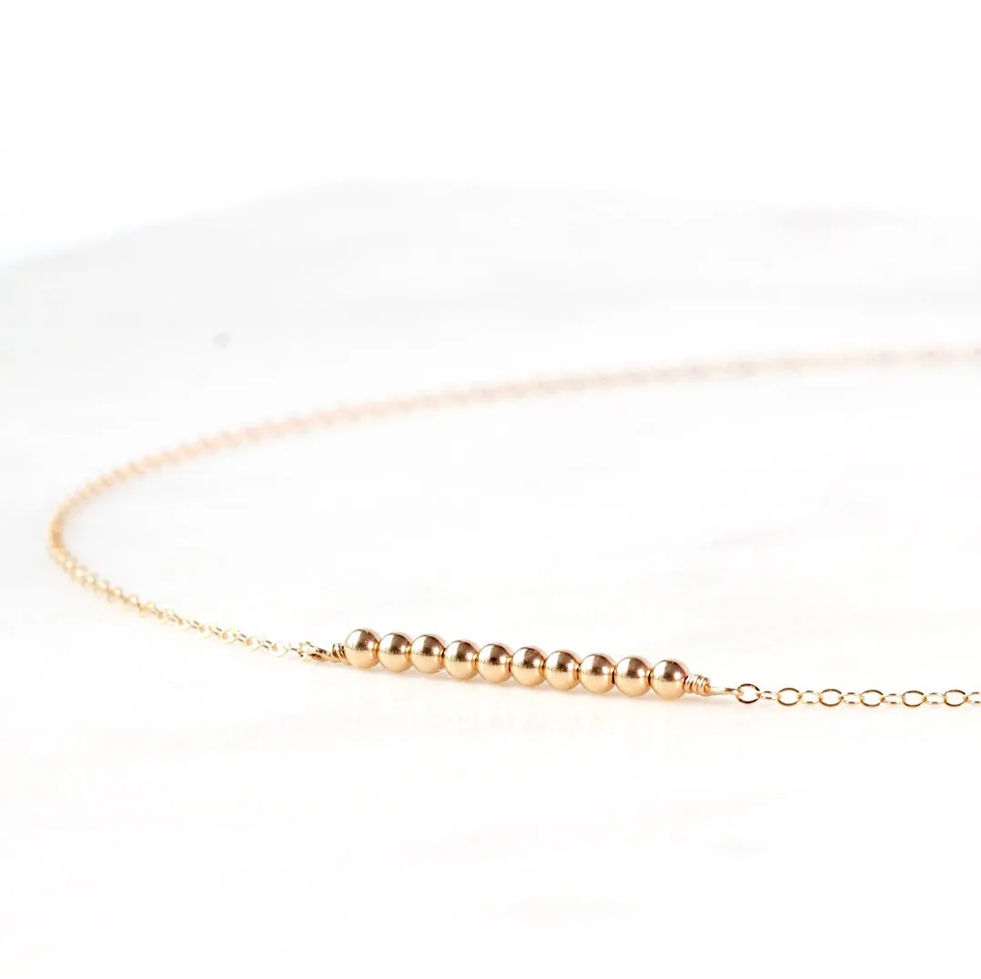 Minimalist Beads Bar Necklace