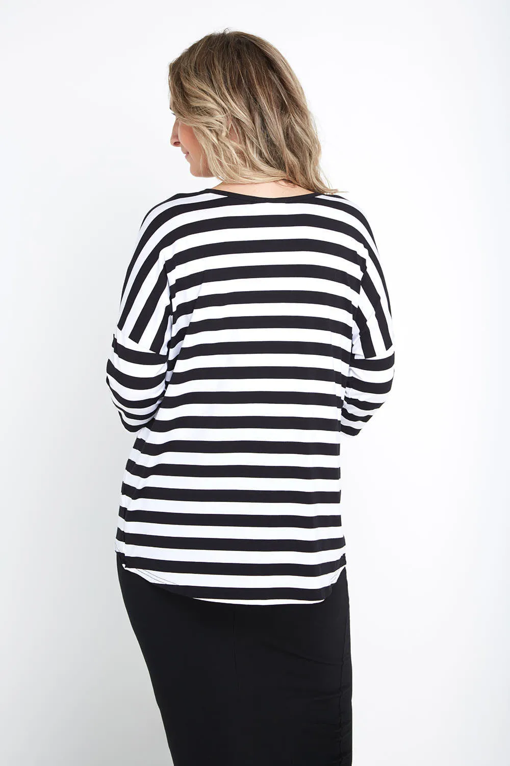 Montmartre Bamboo Top - Wide Black/White