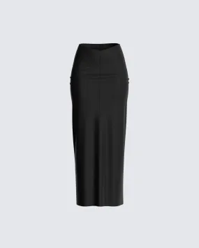 Nadia Black V Waist Skirt