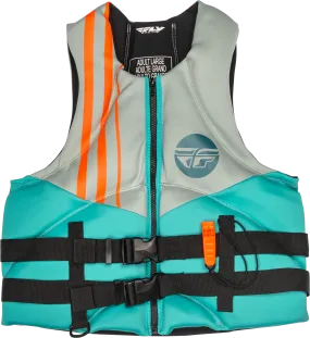 NEOPRENE FLOTATION VEST TEAL/GREY/ORANGE 2X