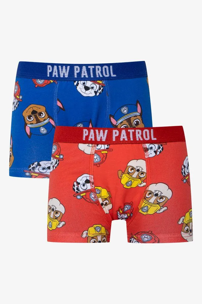 Paw Patrol 2 Pack Boxers Blue & Red