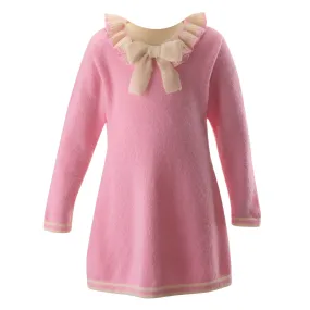 Pink Knit Frill Dress