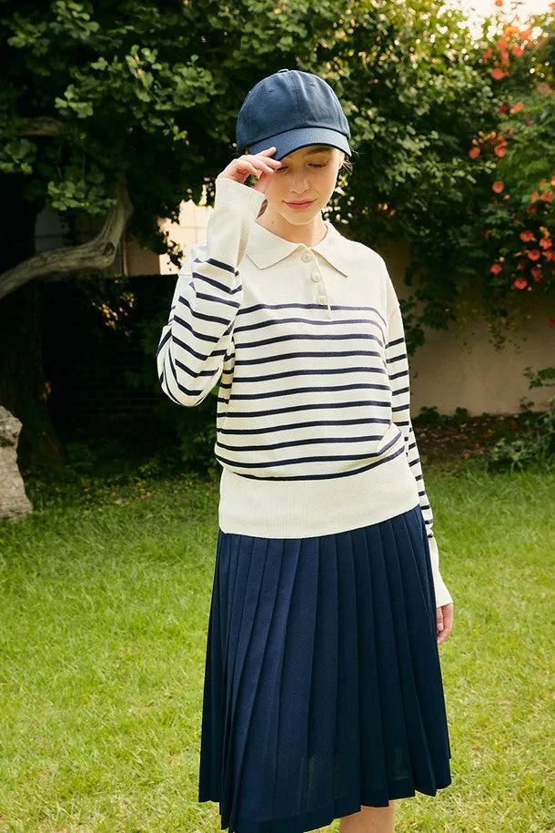 [PlayDEBB]Classic Stripe Polo KNIT_NV(DDCMK2006M)