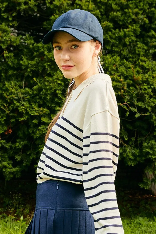 [PlayDEBB]Classic Stripe Polo KNIT_NV(DDCMK2006M)