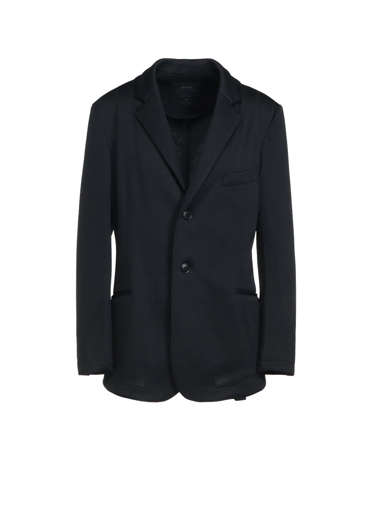 POLYESTER SMOOTH JERSEY NOTCHED LAPELS SLIM JACKET