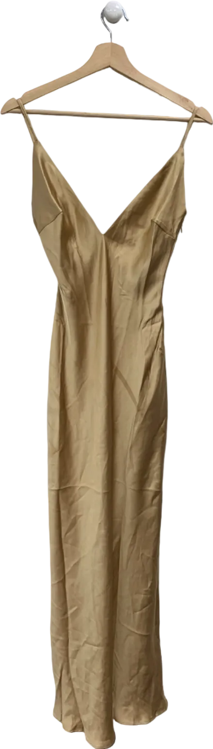 Pretty Lavish Bronze Jode Maxi Dress UK 6