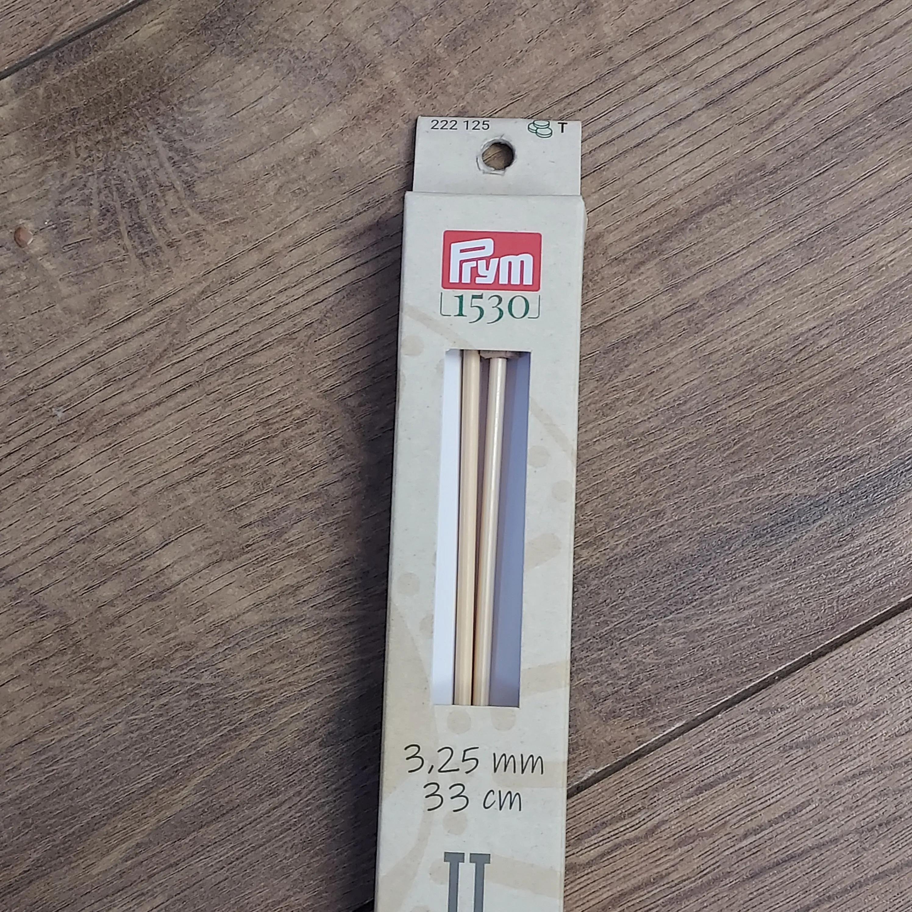 Prym 1530 Bamboo Single Pointed Knitting Needles Knitting Pins - 33mm Length Various Sizes