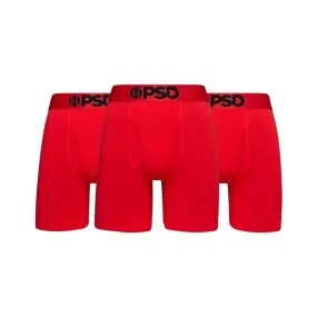 PSD Men's Multicolor Modal Red 3-Pack Boxer Briefs Medium Underwear - 322180162-MUL-M