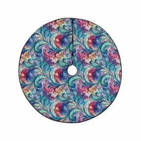 Rainbow Paisley  Christmas Tree Skirt