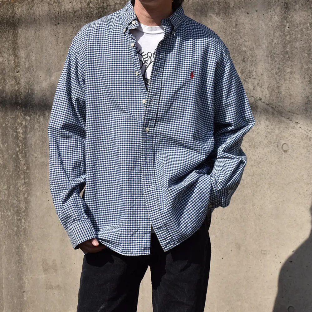 Ralph Lauren “CLASSIC FIT” ギンガムチェック ボタンダウンシャツ 240327 S2082