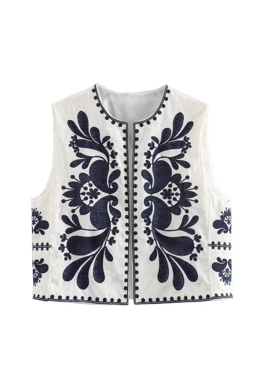 'Rosie' Embroidered Tank Top Vest (4 Colors)