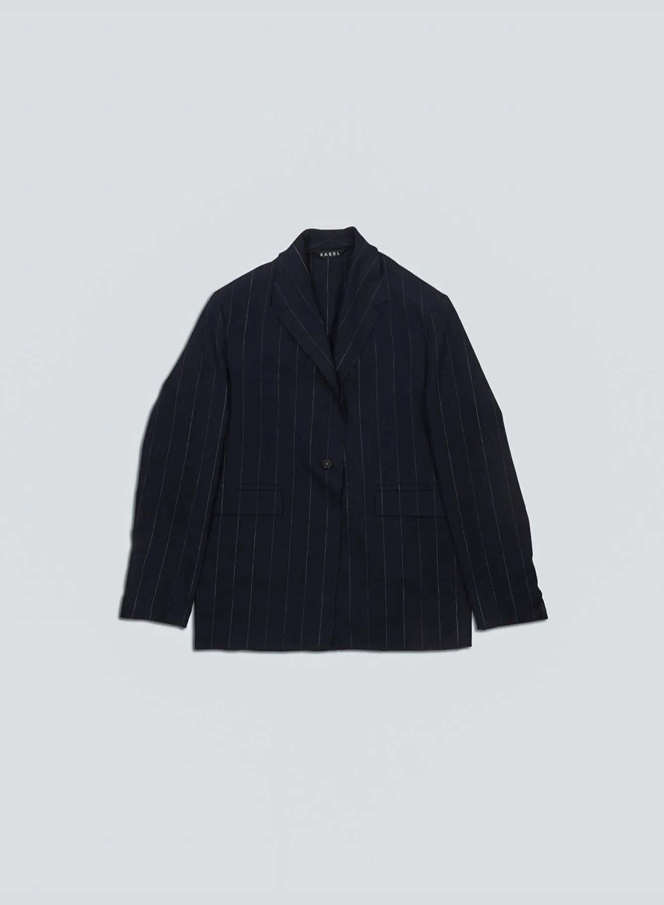 RTW Blazer light wool pinstripe | navy