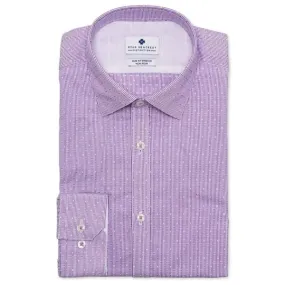 Ryan Seacrest Distinction Men's Ultimate Slim-Fit Non-Iron Performance Stretch Dobby Stripe Dress Shirt, Bright Purple Stripe