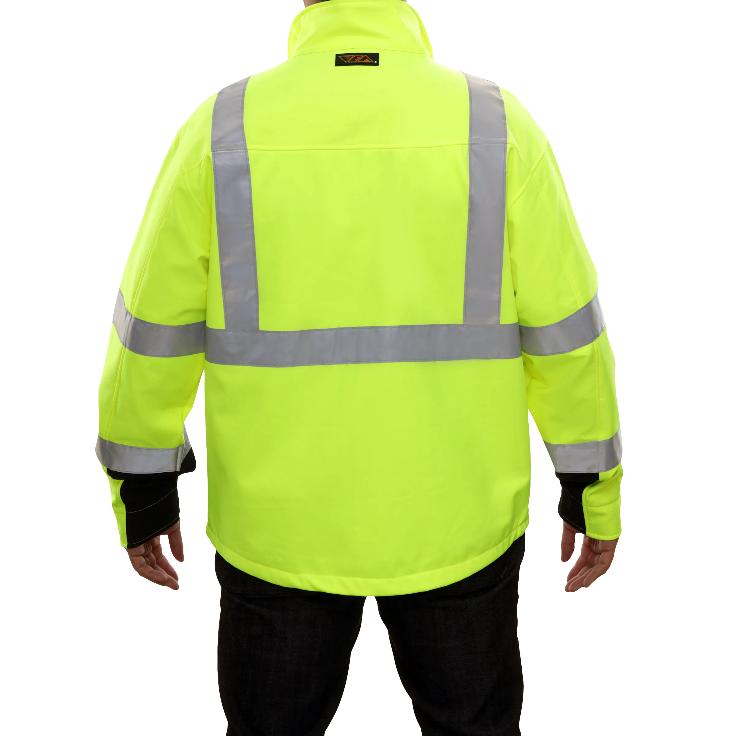 Safety Jacket Hi Vis Soft Shell Water Resistant