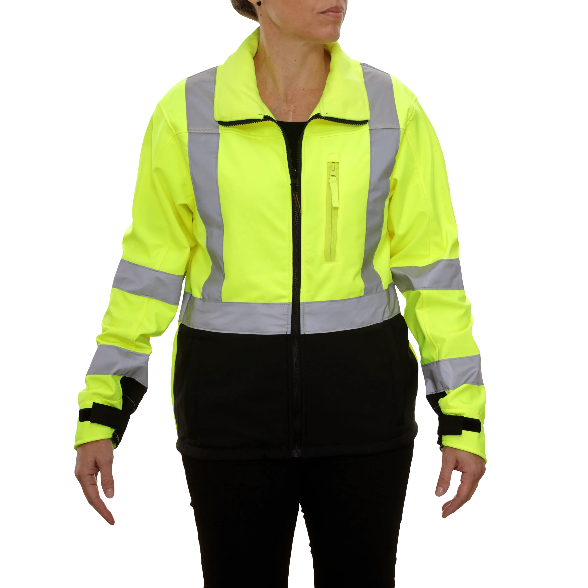 Safety Jacket Hi Vis Soft Shell Water Resistant