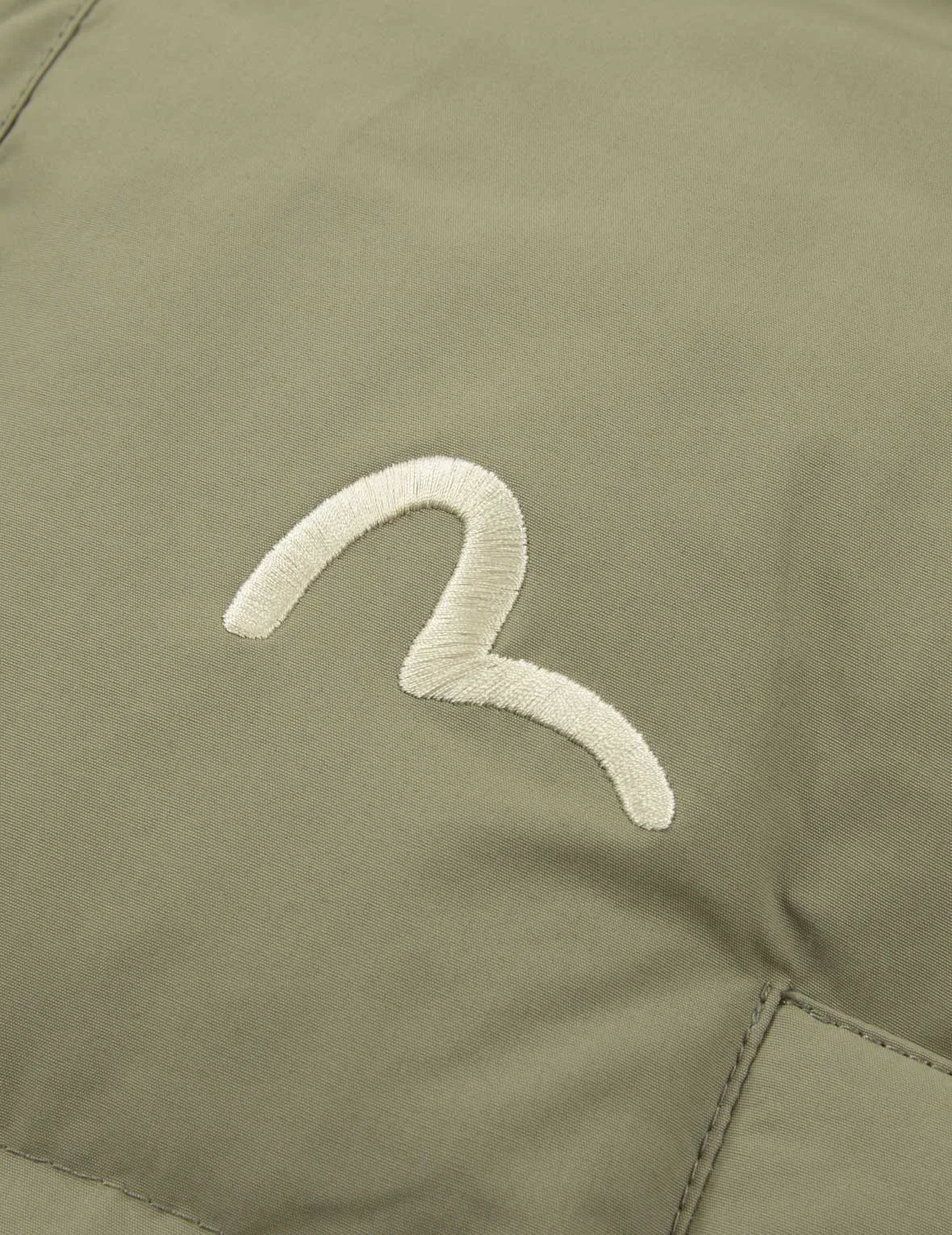 Seagull Embroidery Loose Fit Down Jacket