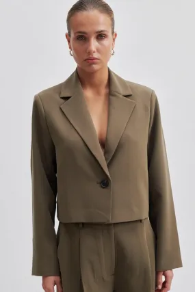 Second Female - Evie Cropped Blazer - 6129 Canteen