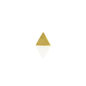 Single Triangle Gold Sterling Silver Studs