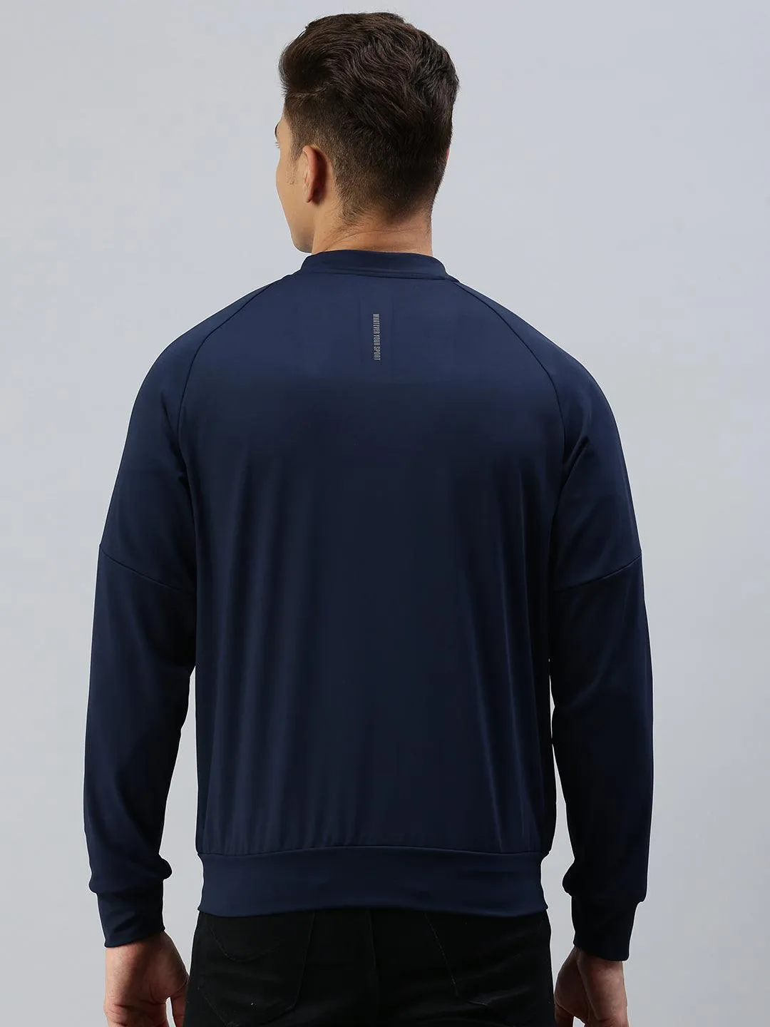 Sporto Men's Spacer Jacket with Contrast Shoulder Panel | Navy