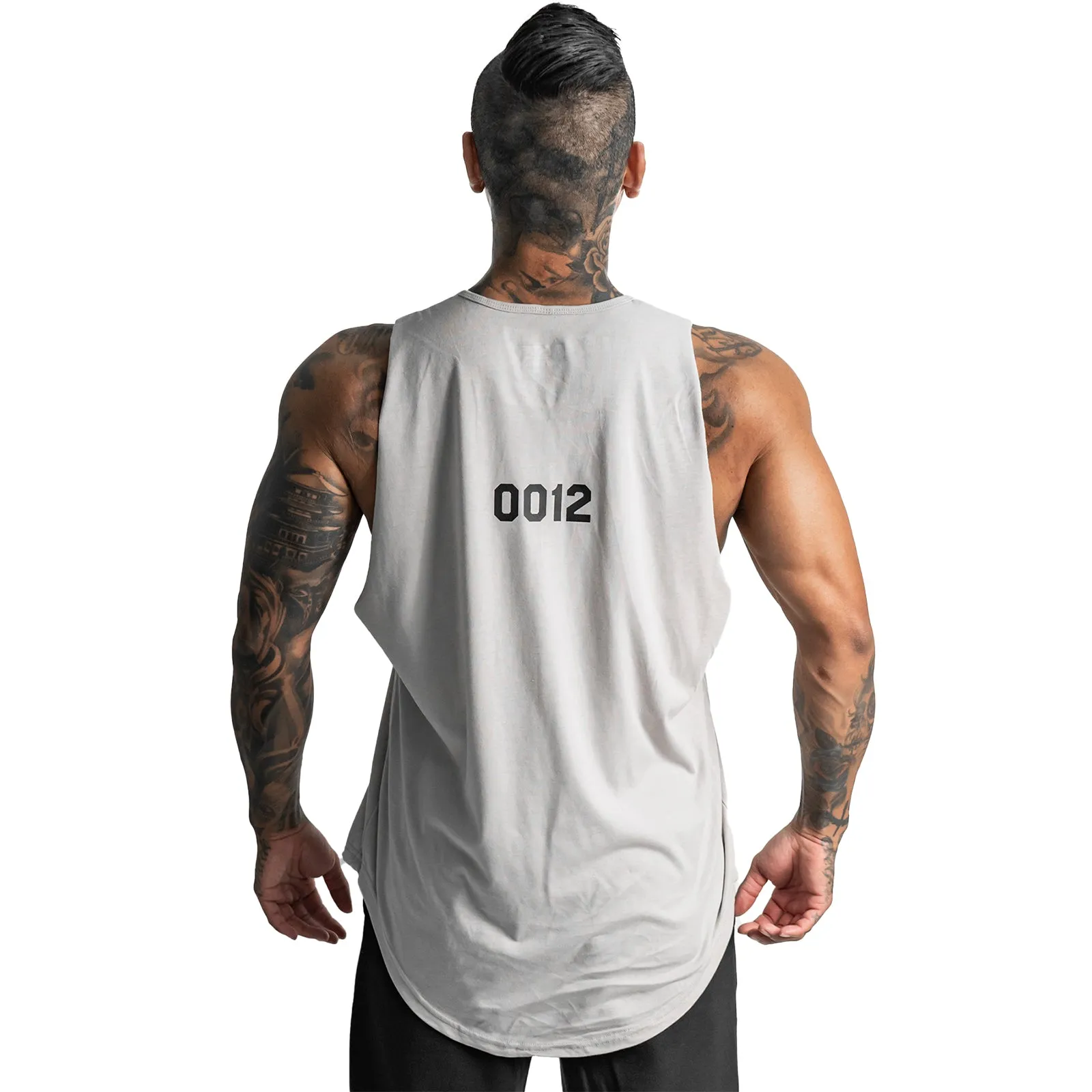 Stamped Long Body Cutoff Tank - Smoke