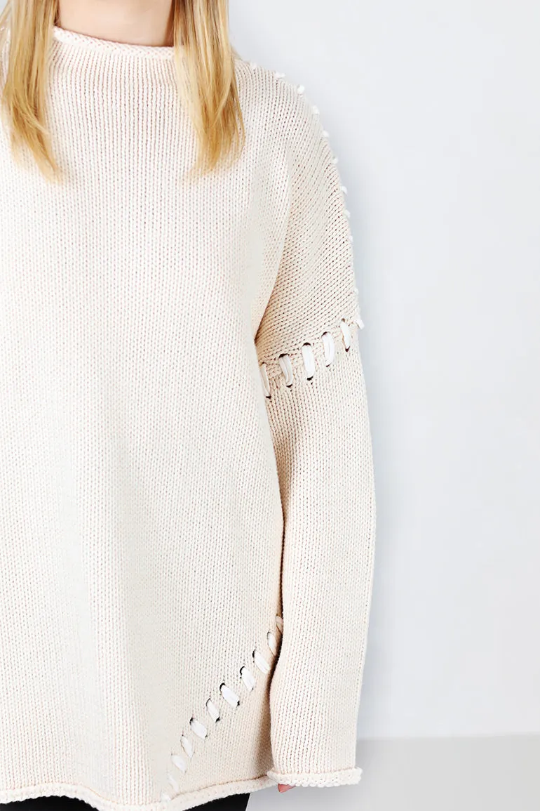 Strings Knit Top Offwhite