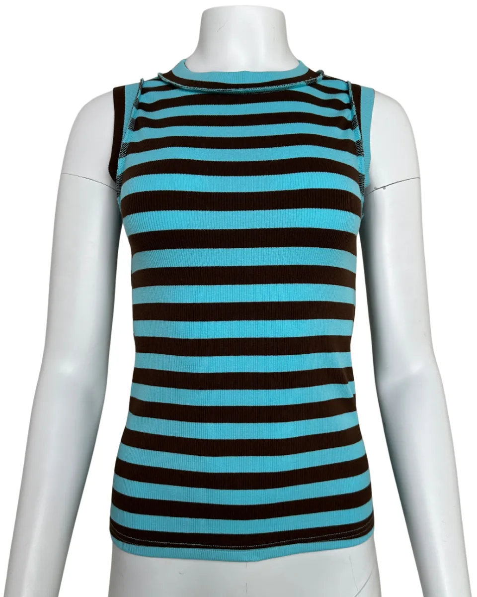 Striped Ribbed Knit Tank