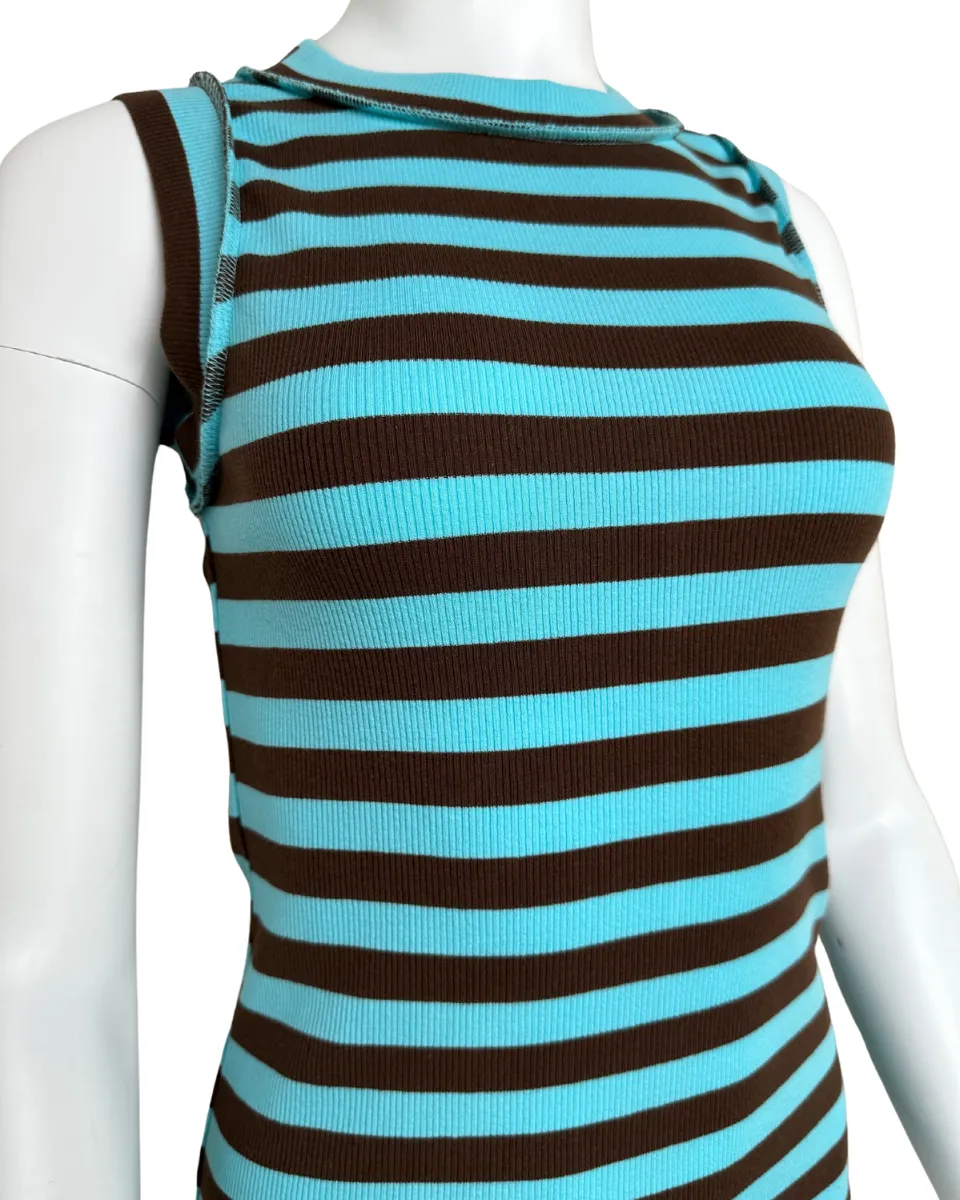 Striped Ribbed Knit Tank