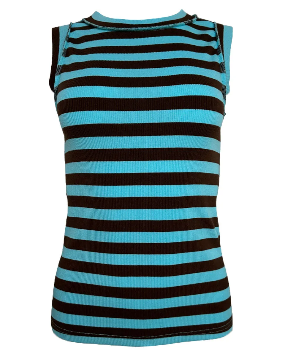 Striped Ribbed Knit Tank