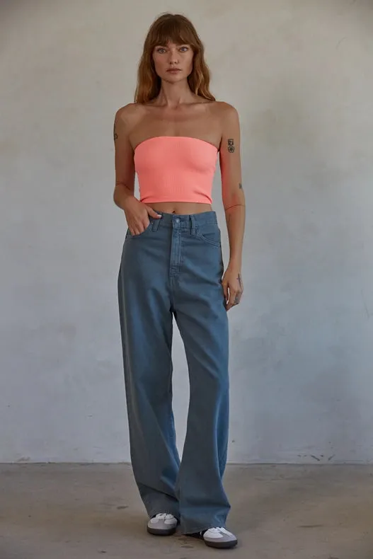 Sun-Kissed Tube Top Coral