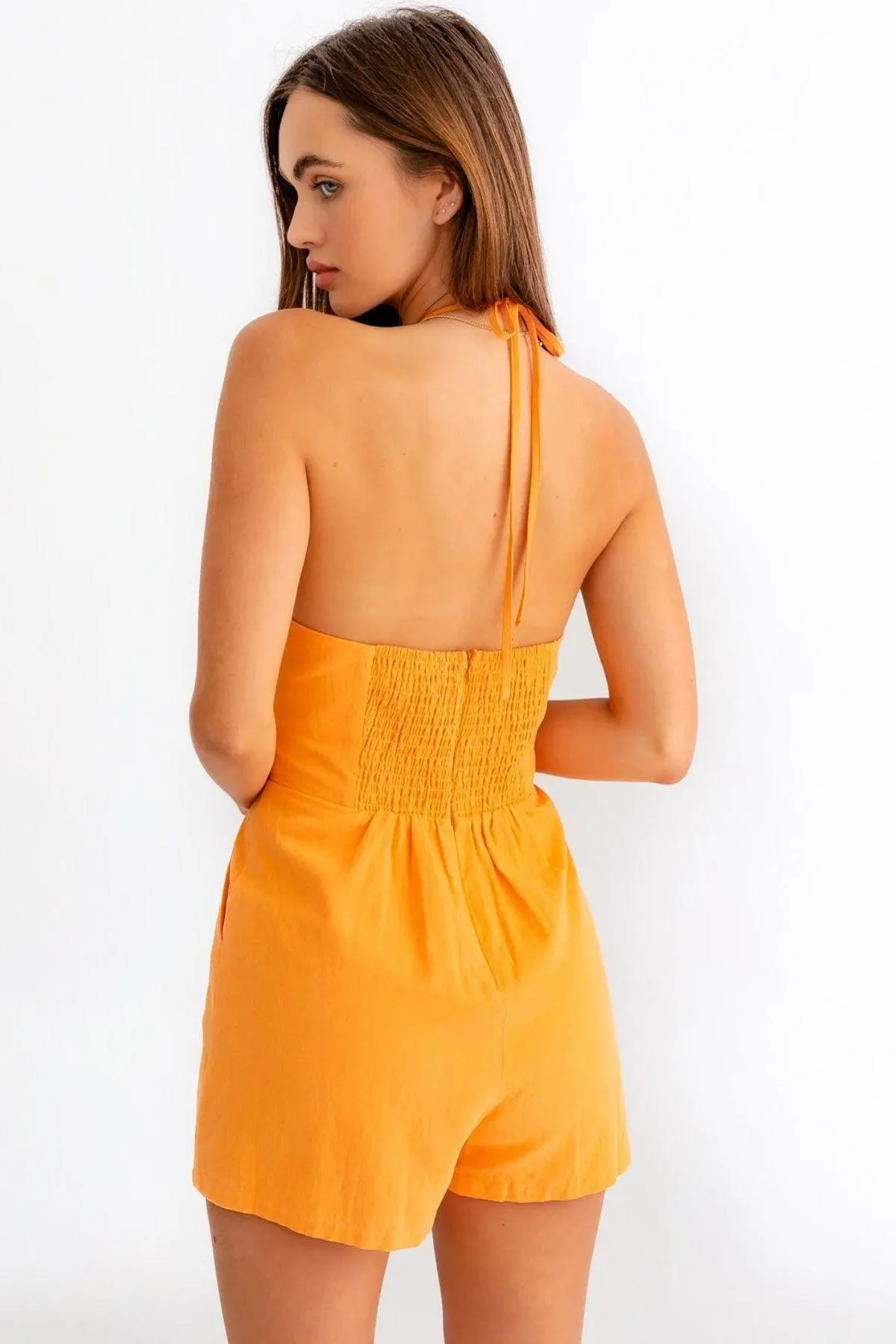 Sunset Summer Halter Neck Romper