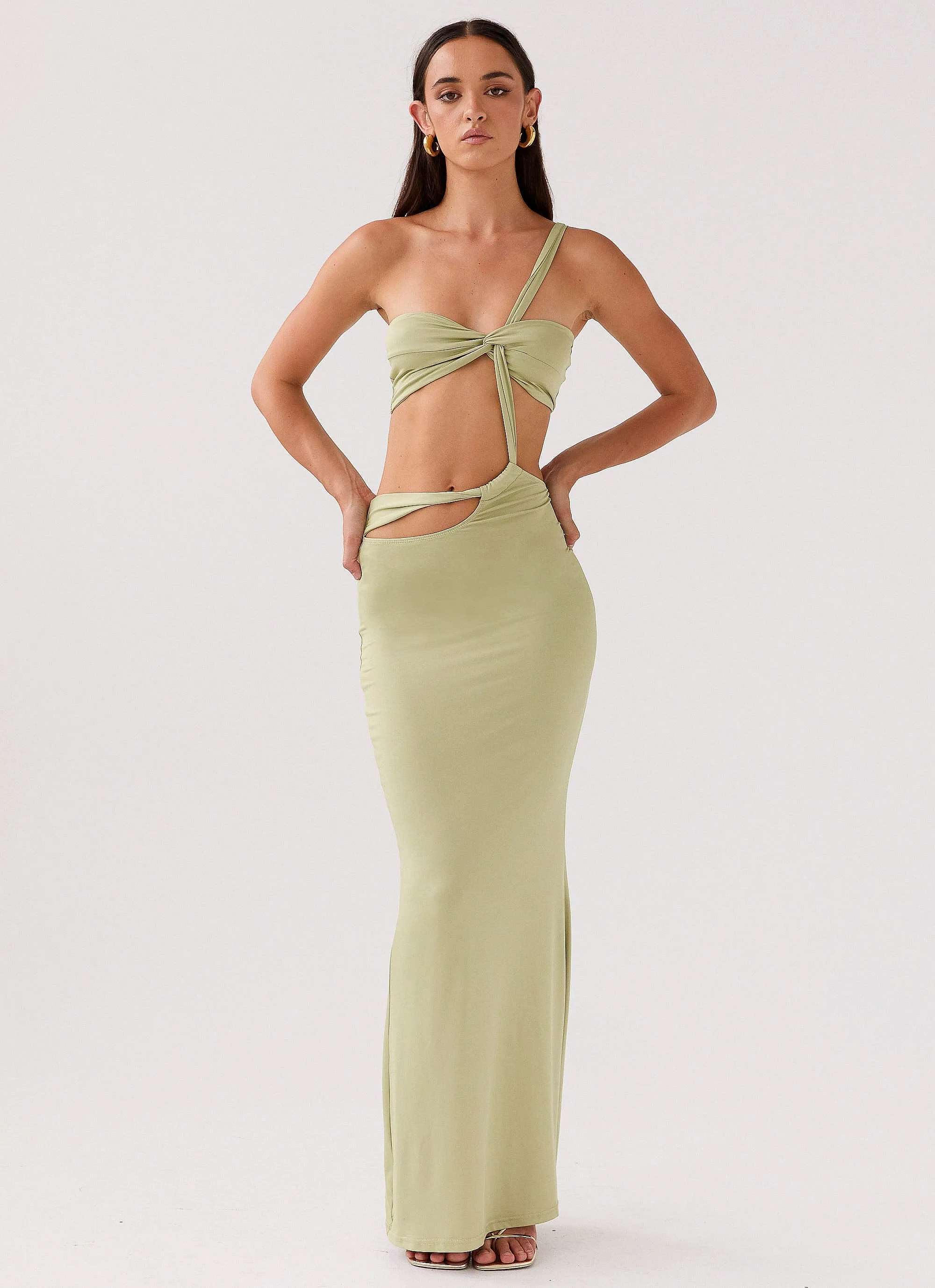 Sycamore Twist Maxi Dress - Fern