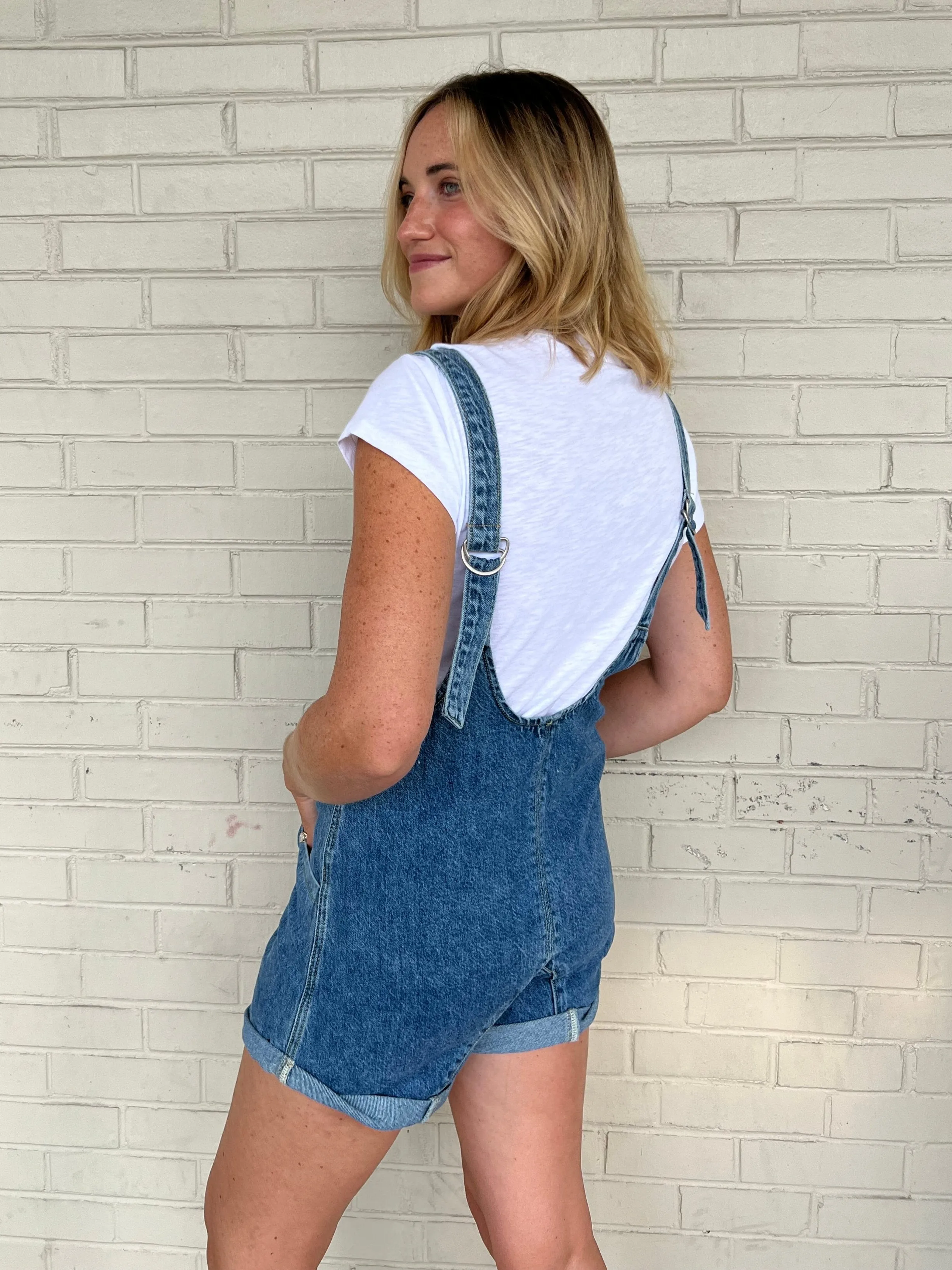 Take It Slow Denim Romper