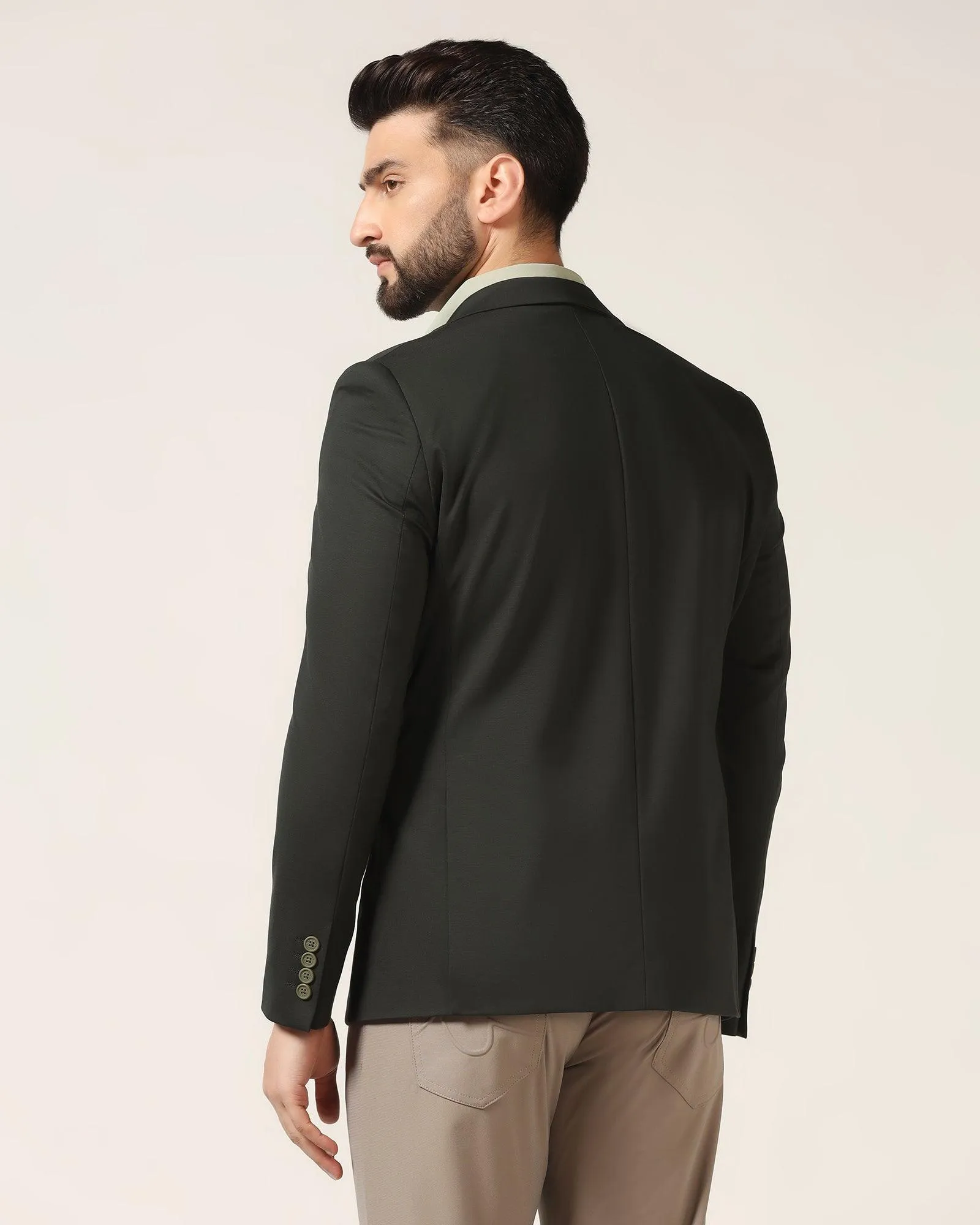 TechPro Formal Green Solid Blazer - Sein