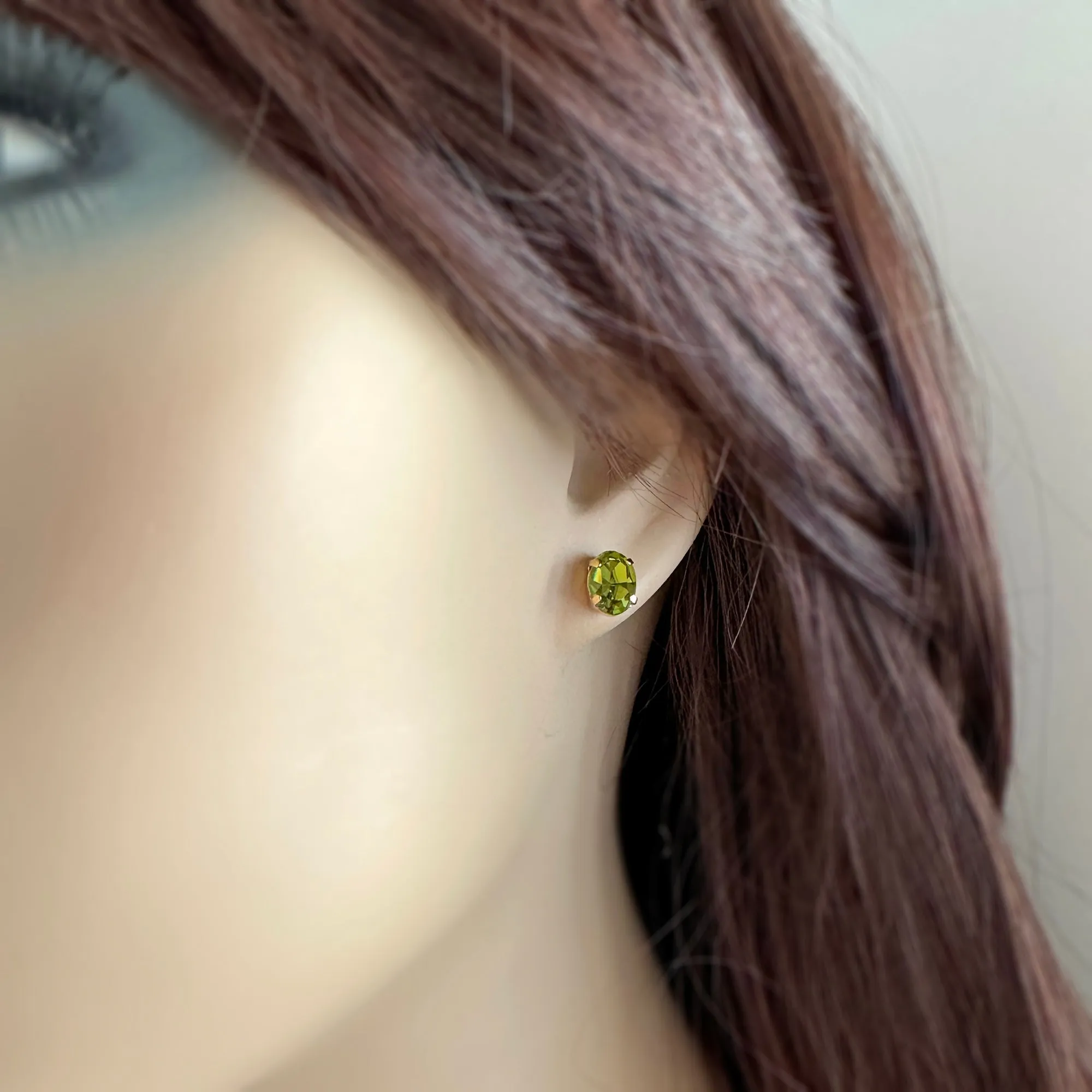 Tiny Oval Post Earrings