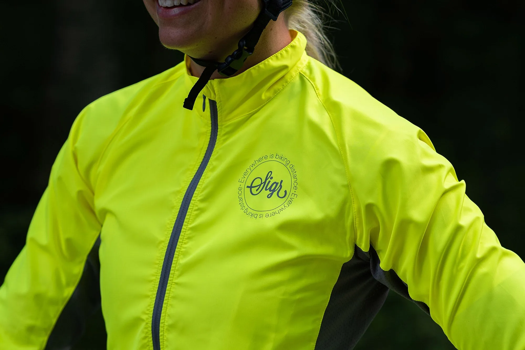 Uppsala Yellow Women's Hi Viz Cycling Wind Jacket