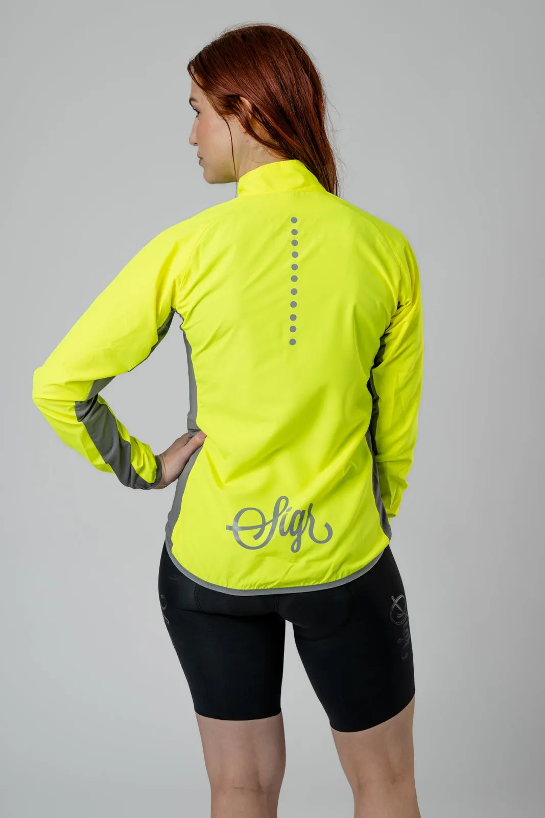 Uppsala Yellow Women's Hi Viz Cycling Wind Jacket