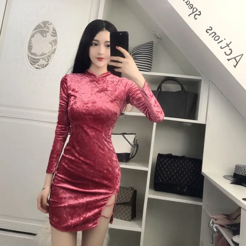 Vintage cheongsam dress KF90155