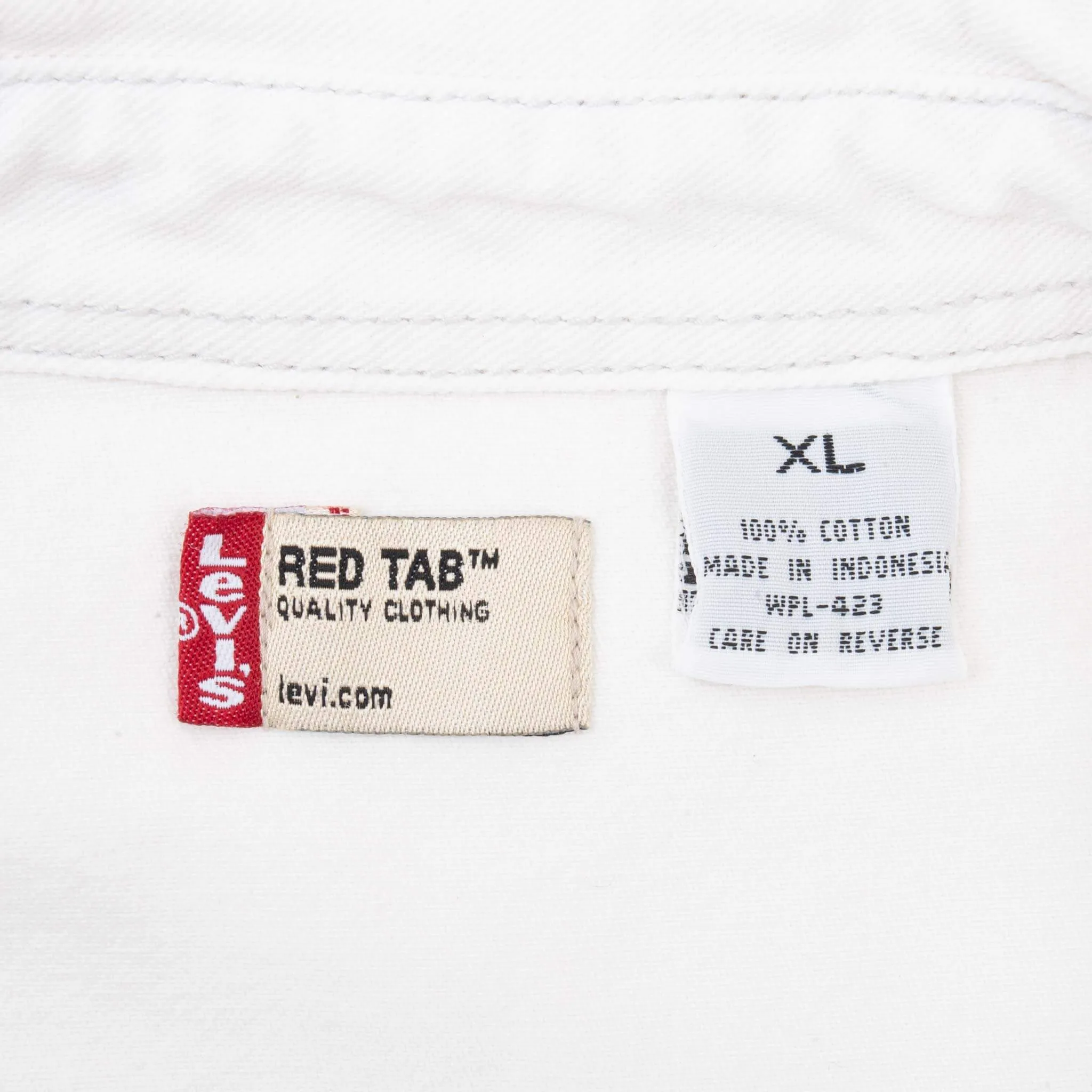 VINTAGE LEVIS RED TAB DENIM WHITE POCKET SHIRT 2000S SIZE XL