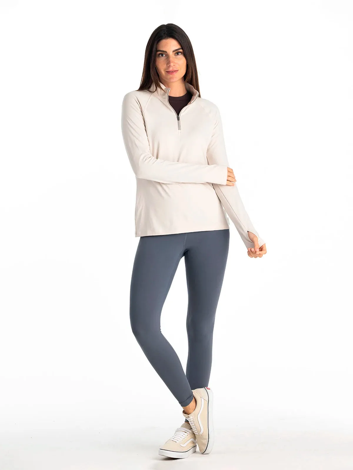 Women's Bamboo Flex Quarter Zip - Stone