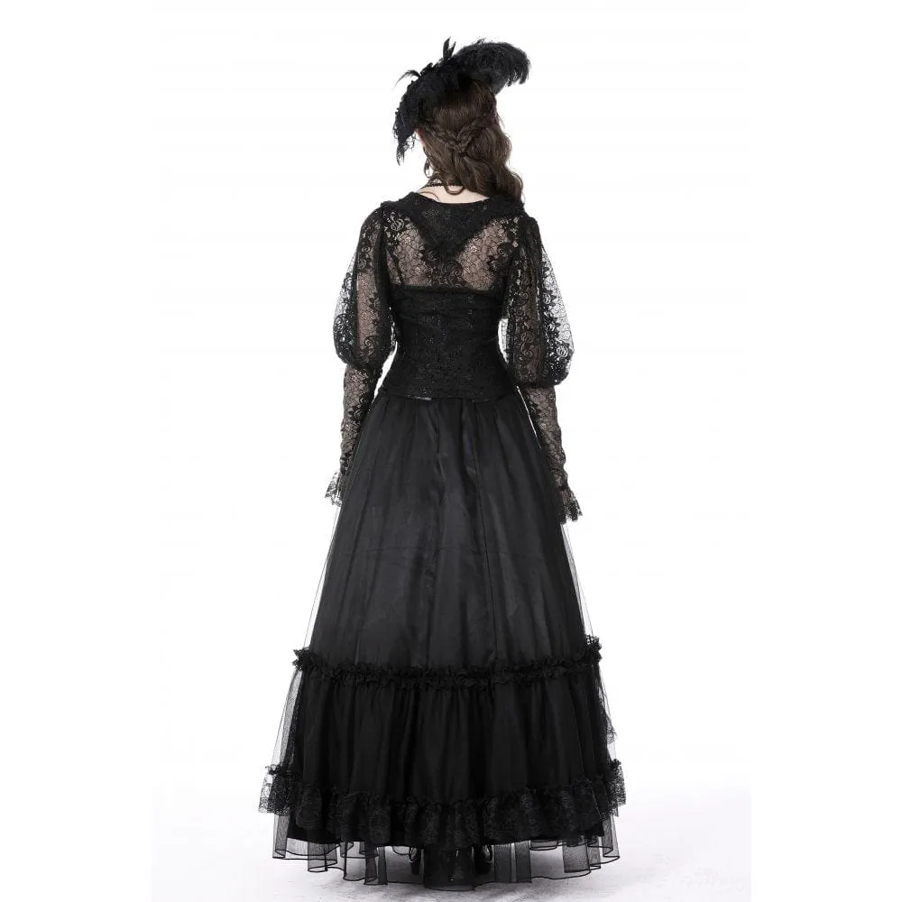 Women's Gothic Ruffled Layered Skirt