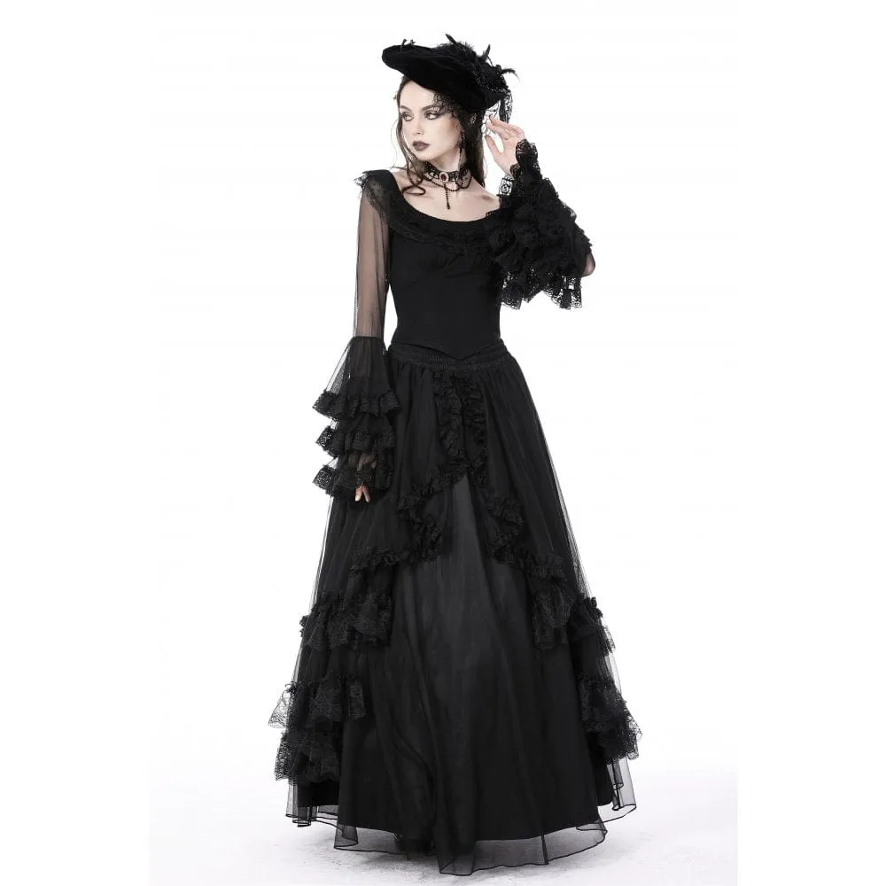 Women's Gothic Ruffled Layered Skirt