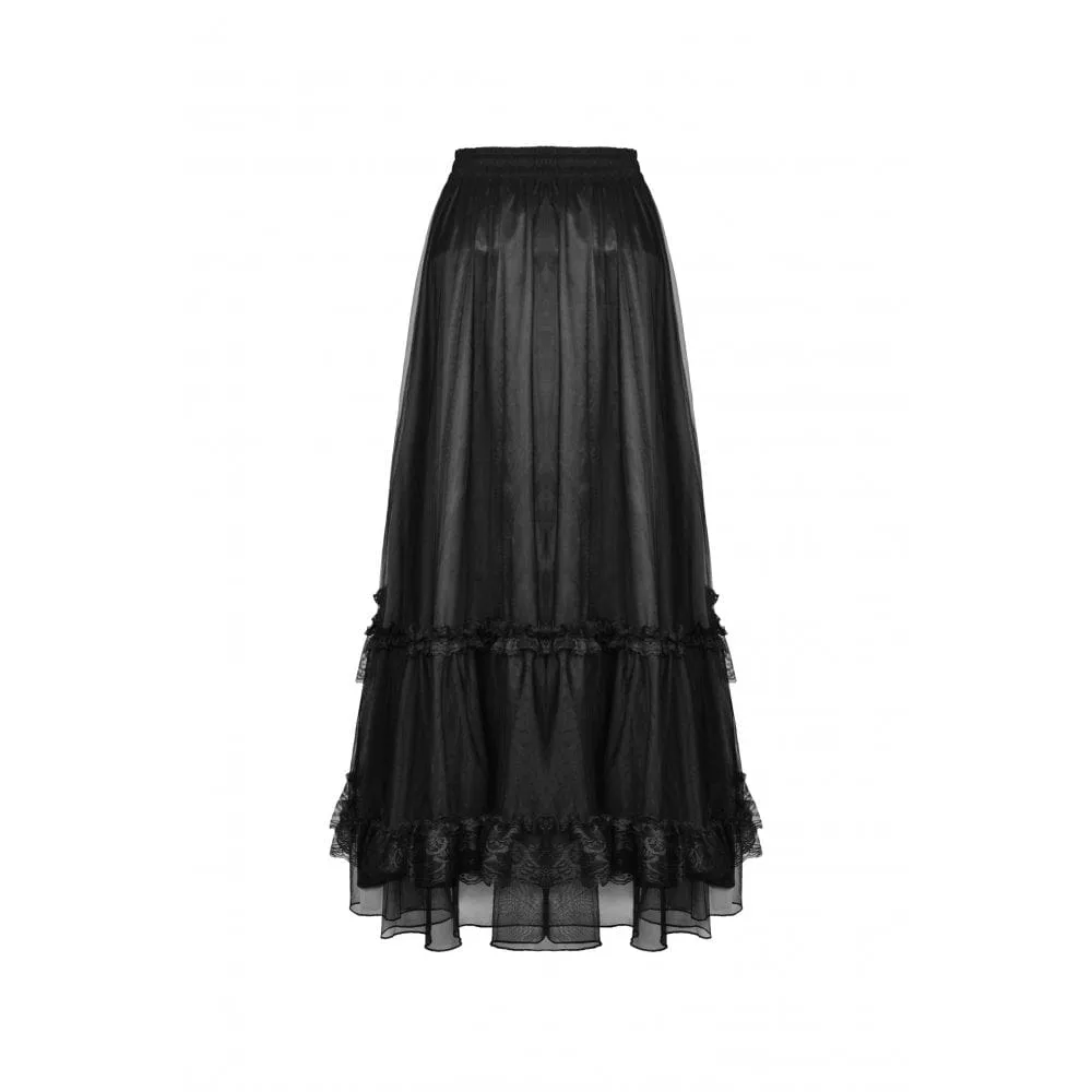 Women's Gothic Ruffled Layered Skirt